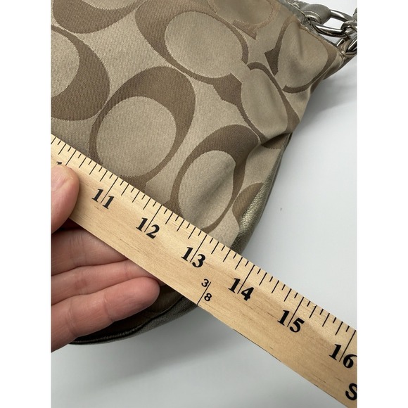 COACH Signature Large Tan Hobo Shoulder Bag 12676 - Picture 10 of 16